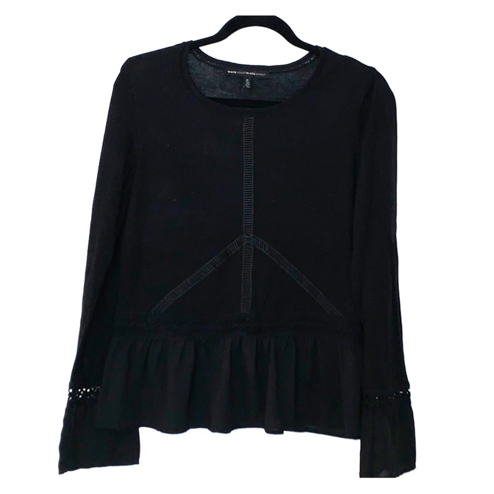 White House Black Market Lace detail long sleeve
